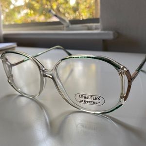 VINTAGE oversized emerald green GLASSES frames